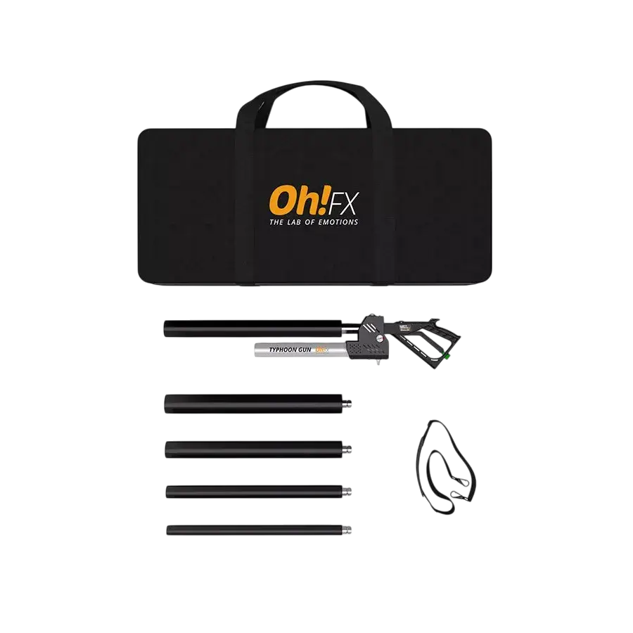 OhFx® TYPHOON GUN – Pistole für T-Shirts, Konfetti und Holi-Pulver