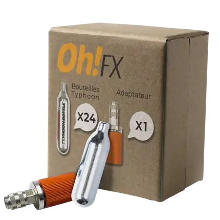 OhFx® Adapter und Typhoon-Flaschen für die Typhoon Gun – 24er-Set
