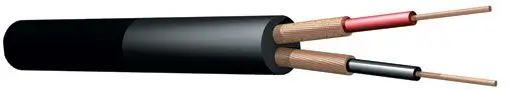 DMX-Kabelrolle, 100 Meter, 6 mm, Farbe: Schwarz – 2 Adern + Abschirmung