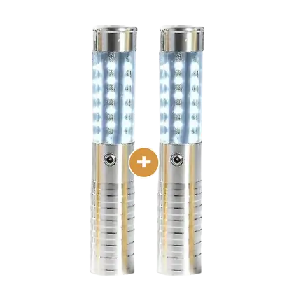 2er-Set LED-Stäbe für Flaschen „V.I.P.“ in Silber