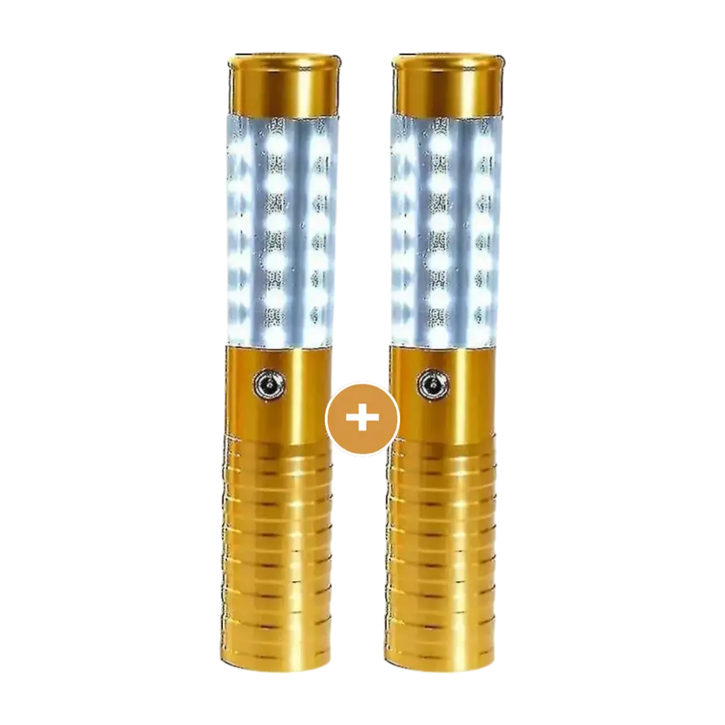 2er-Set LED-Flaschenstäbe V.I.P. Gold