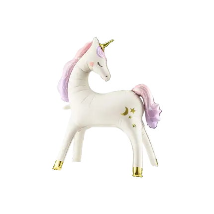 Riesiger Einhorn-Aluminiumballon 95 x 86 cm – Geburtstagsdekoration