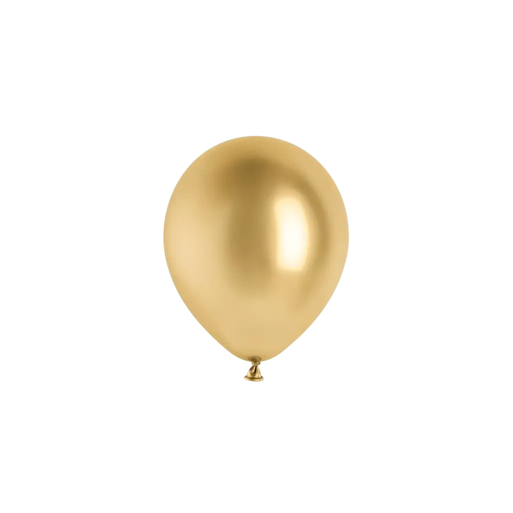 50er-Pack glänzende goldene Metallballons, Ø 12 cm