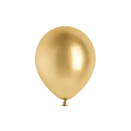 10er-Set glänzende Metallballons in Gold