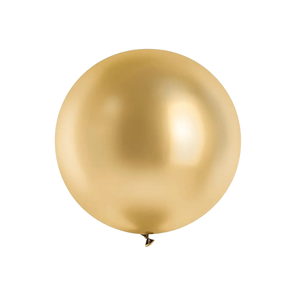 Riesiger Metallball in glänzendem Gold, Ø 100 cm