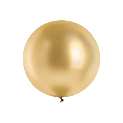 Riesiger Metallball in glänzendem Gold, Ø 100 cm