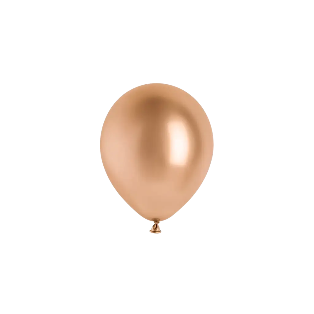 50er-Set glänzende Metallballons in Roségold, Ø 12 cm