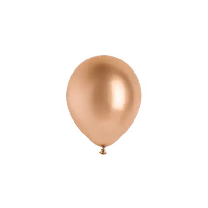 50er-Set glänzende Metallballons in Roségold, Ø 12 cm