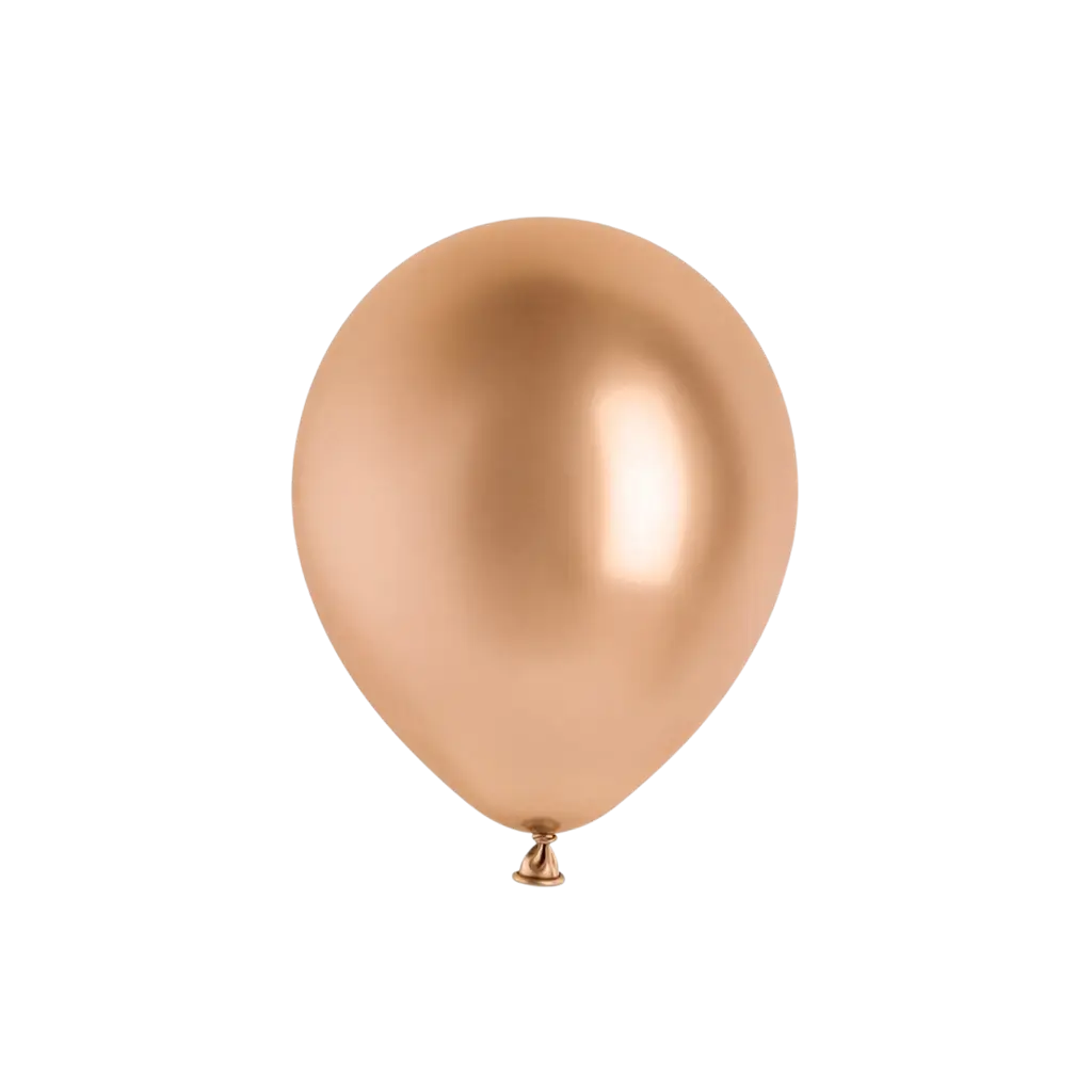 10er-Pack glänzende Metallic-Luftballons in Roségold