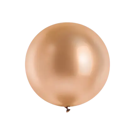 Riesiger Metallball in glänzendem Roségold, Ø 100 cm