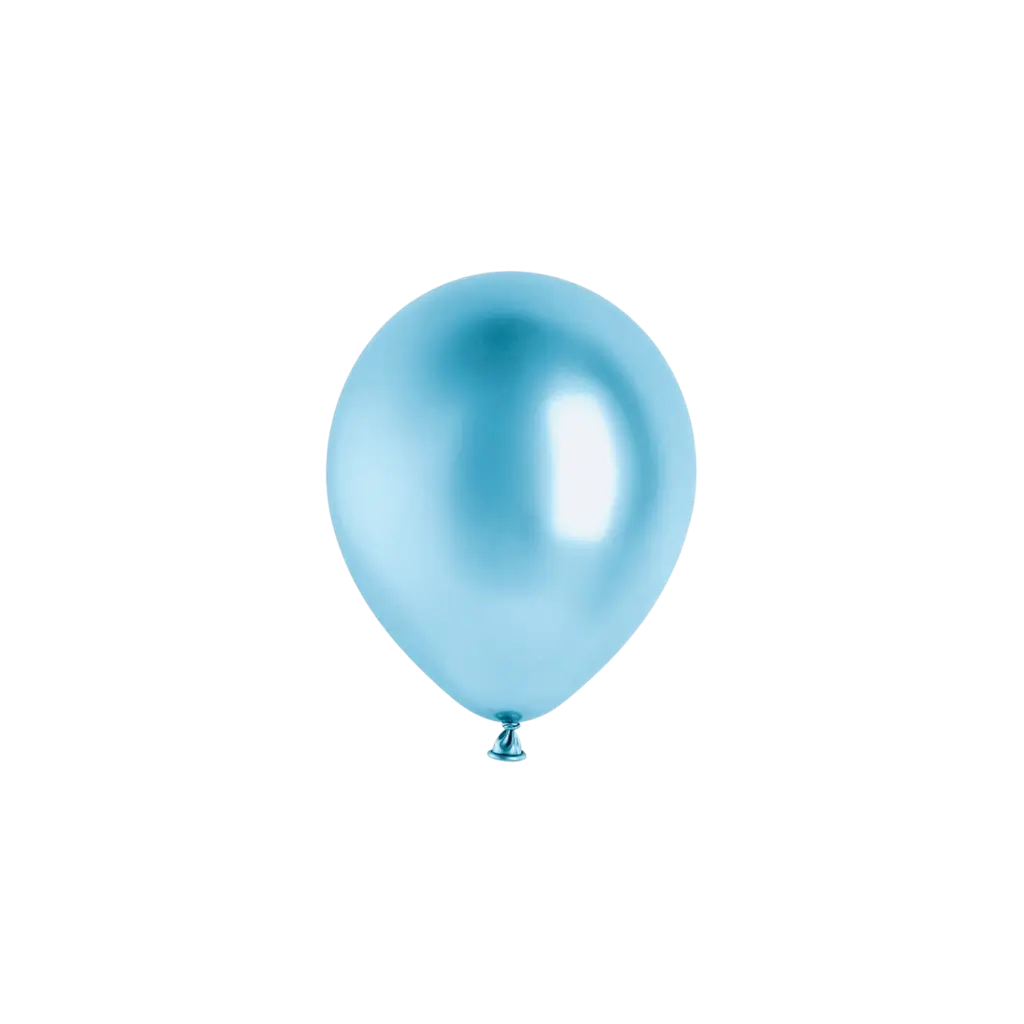 50er-Pack glänzende Metallballons in Blau, Ø 12 cm