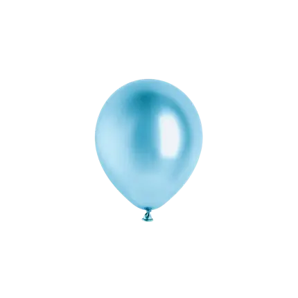 50er-Pack glänzende Metallballons in Blau, Ø 12 cm