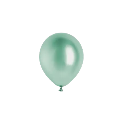 50er-Pack glänzende Metallic-Luftballons in Flaschengrün, Ø 12 cm