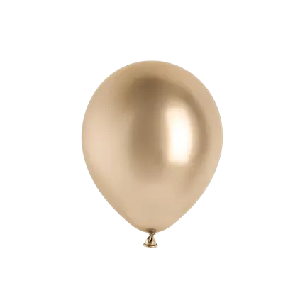 10er-Pack glänzende Metallballons in Champagner-Gold