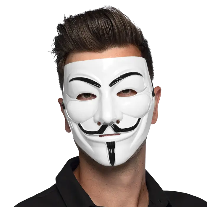 Anonymous-Guy-Fawkes-Maske – „V wie Vendetta“-Maske, weiß