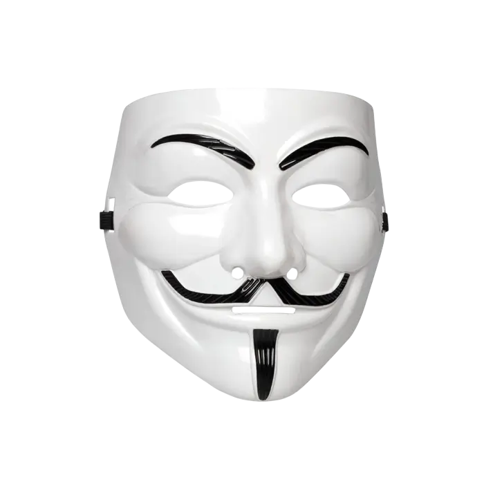 Anonymous-Guy-Fawkes-Maske – „V wie Vendetta“-Maske, weiß