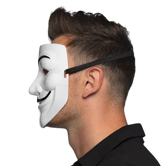 Anonymous-Guy-Fawkes-Maske – „V wie Vendetta“-Maske, weiß