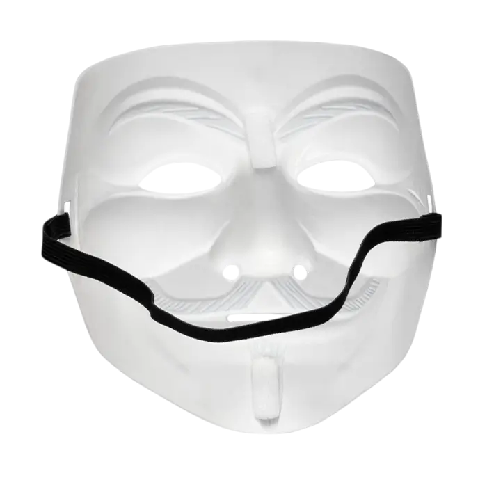 Anonymous-Guy-Fawkes-Maske – „V wie Vendetta“-Maske, weiß