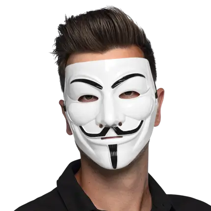 Anonymous-Guy-Fawkes-Maske – „V wie Vendetta“-Maske, weiß