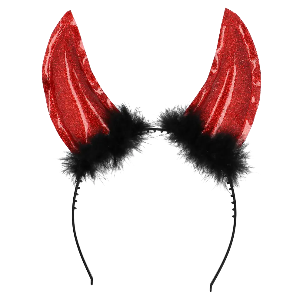 Rotes Teufelin-Stirnband – Teufelshörner für Halloween