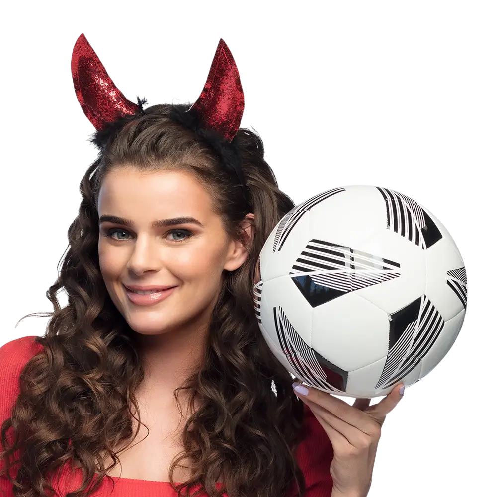 Rotes Teufelin-Stirnband – Teufelshörner für Halloween