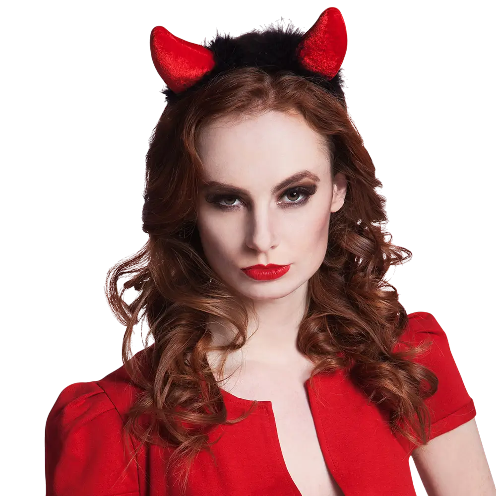 Stirnband mit Teufelshörnern – Halloween-Accessoire