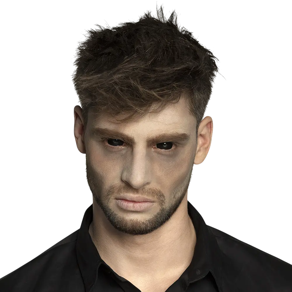 Kontaktlinsen „Schwarze Untoten-Augen“ – Halloween-Kontaktlinsen