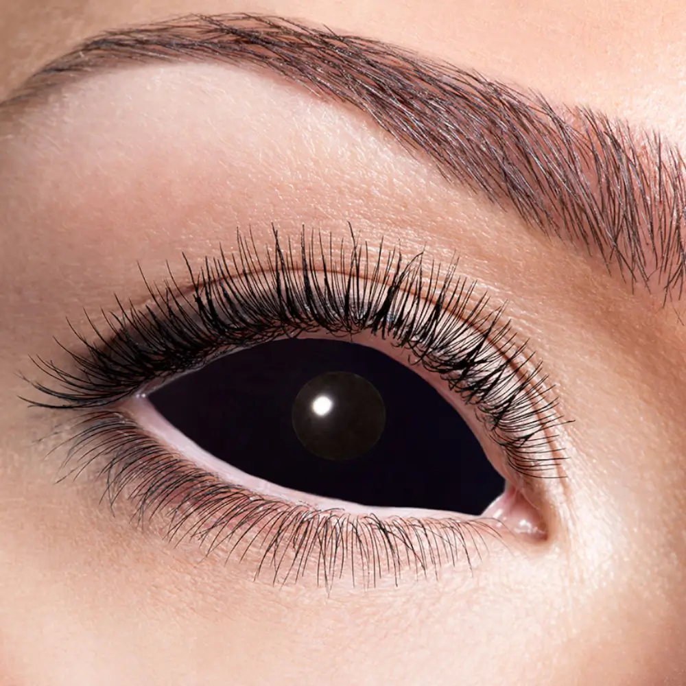 Kontaktlinsen „Schwarze Untoten-Augen“ – Halloween-Kontaktlinsen