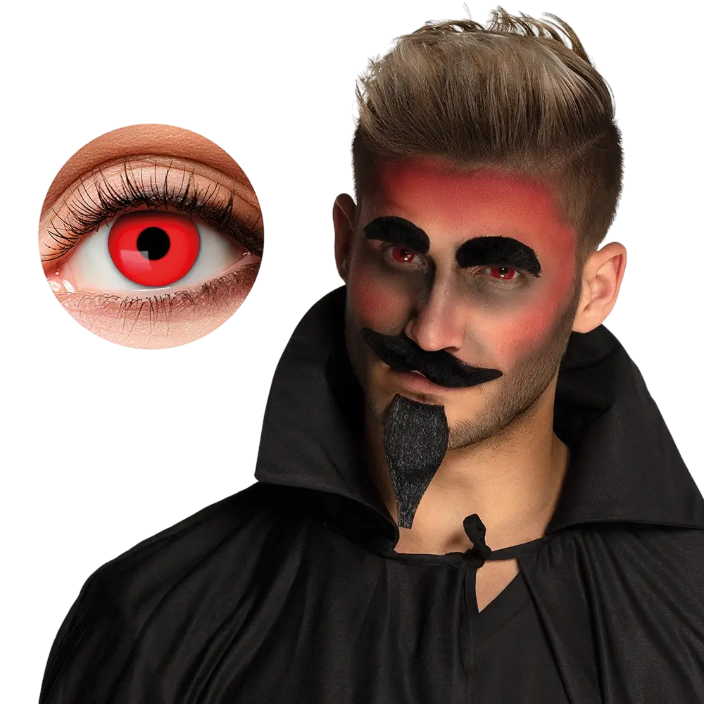 Teufelsrote Kontaktlinsen – Halloween-Kontaktlinsen
