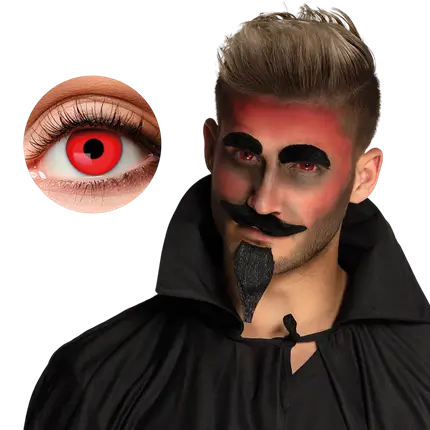 Teufelsrote Kontaktlinsen – Halloween-Kontaktlinsen