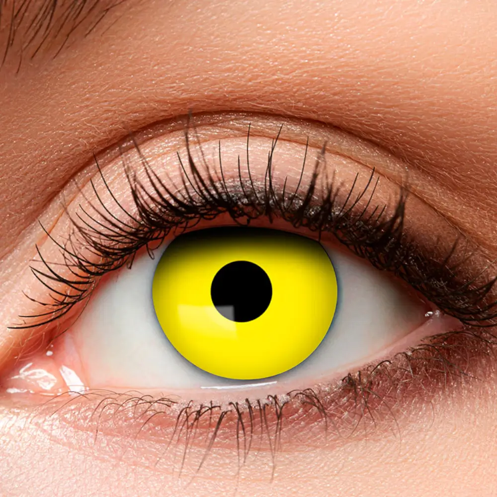 Kontaktlinsen „Raben-Gelbe Augen“ – Halloween-Kontaktlinsen