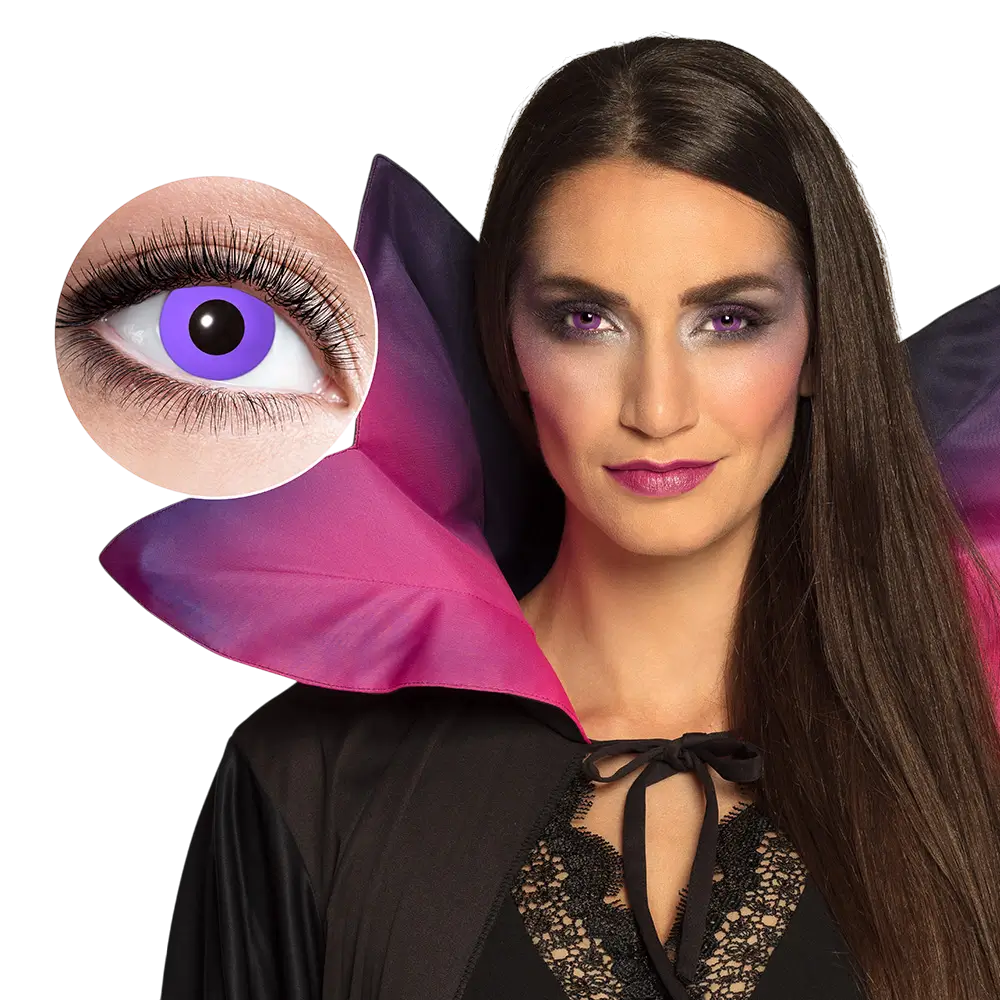 Violette Gothic-Kontaktlinsen – Halloween-Kontaktlinsen