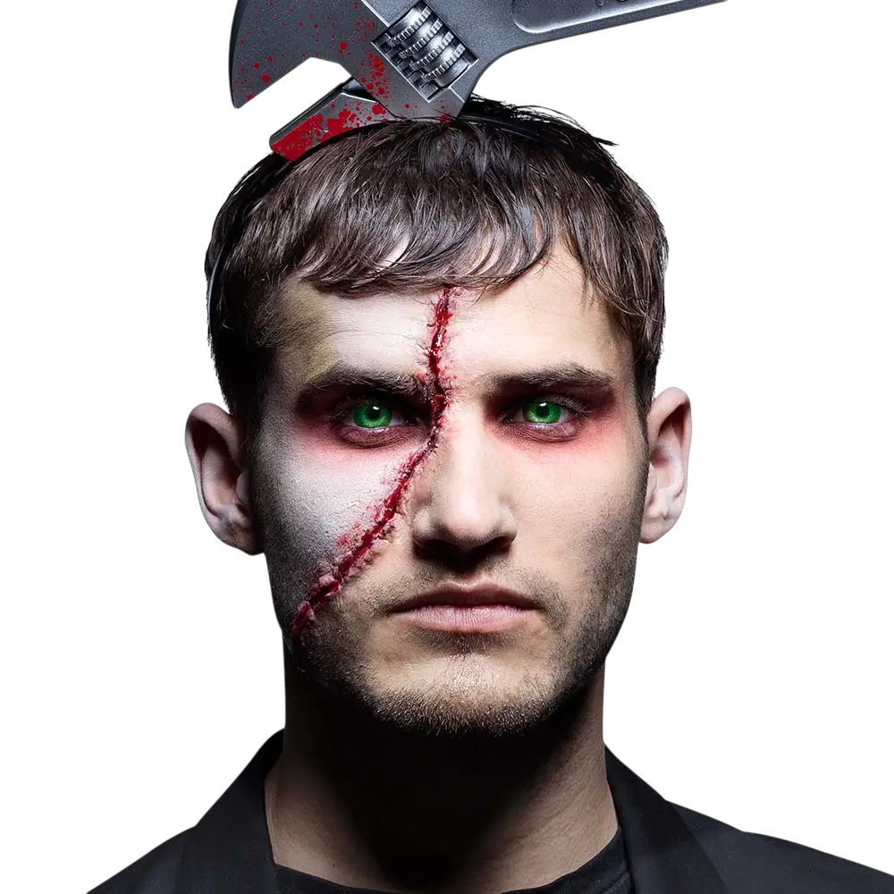 Grüne Zombie-Kontaktlinsen – Halloween-Kontaktlinsen