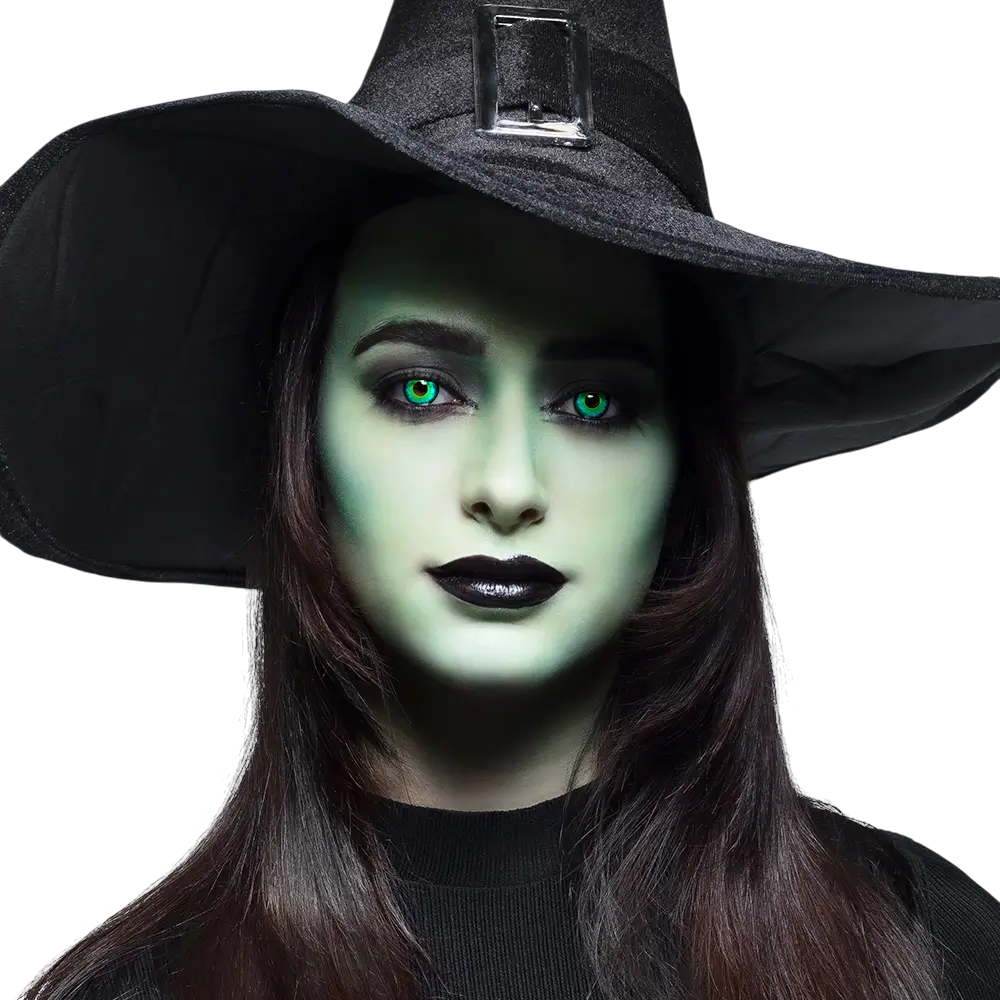 Grüne Hexen-Kontaktlinsen – Halloween-Kontaktlinsen