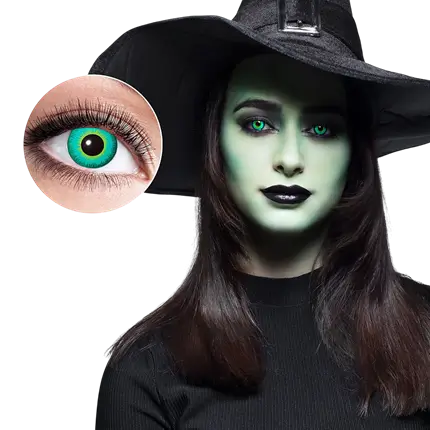 Grüne Hexen-Kontaktlinsen – Halloween-Kontaktlinsen