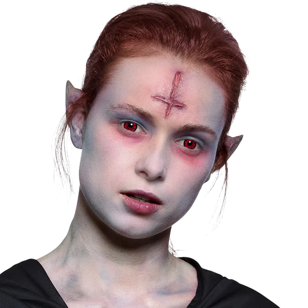Rote Vampir-Kontaktlinsen – Halloween-Kontaktlinsen