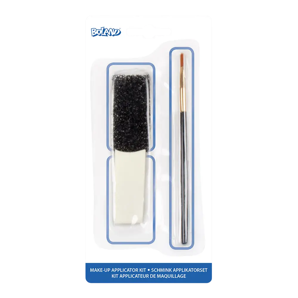 Set mit Make-up-Pinsel und -Schwamm – Halloween-Zubehör