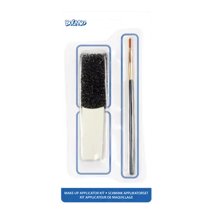 Set mit Make-up-Pinsel und -Schwamm – Halloween-Zubehör