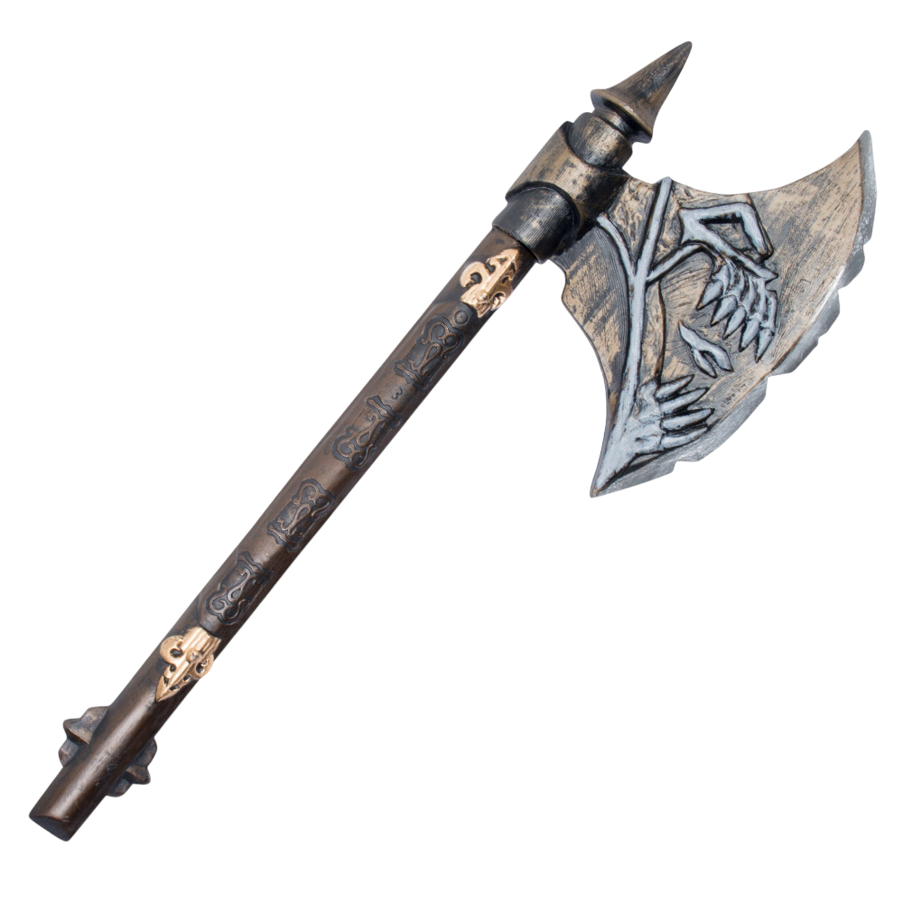 Totenkopf-Axt 68 cm – Halloween-Accessoire
