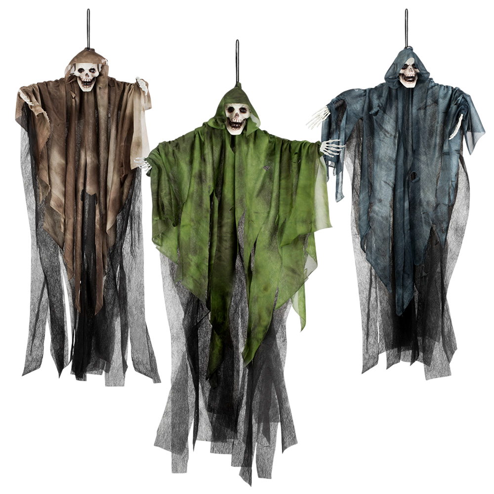 Hängender Totenkopf-Geist, 65 cm – Halloween-Dekoration