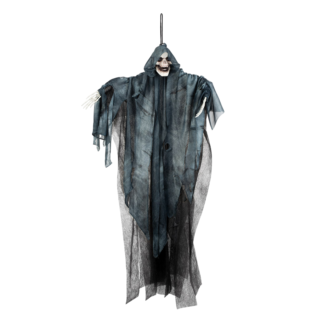 Hängender Totenkopf-Geist, 65 cm – Halloween-Dekoration