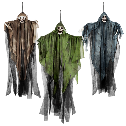 Hängender Totenkopf-Geist, 65 cm – Halloween-Dekoration