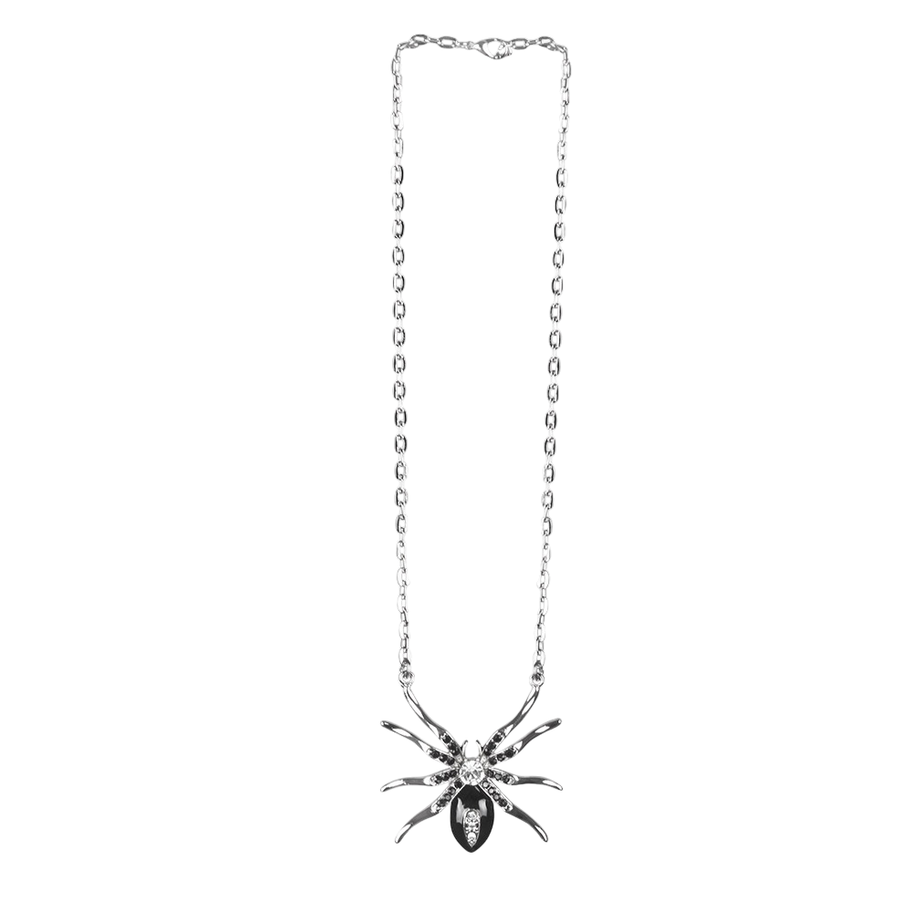 Halskette „Black Widow“-Spinne – Halloween-Schmuck