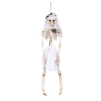 Skelett einer Braut zum Aufhängen, 40 cm – Halloween-Dekoration
