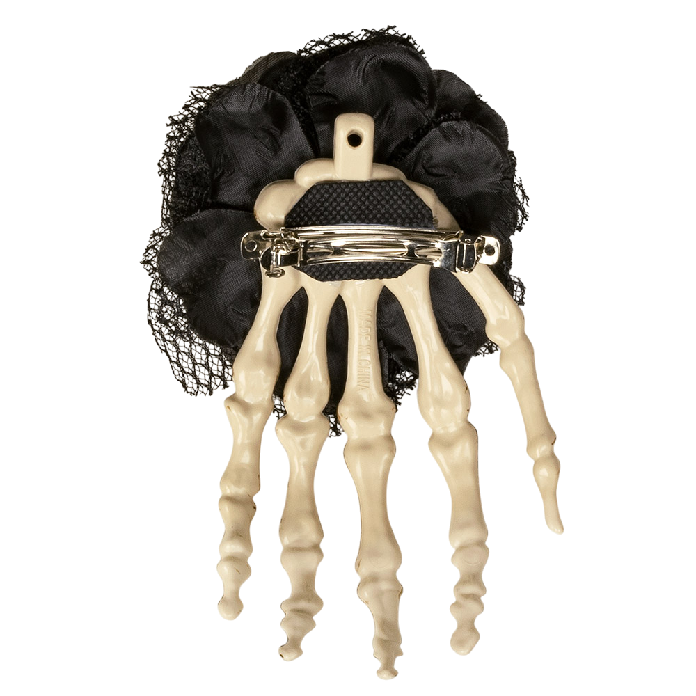 Haarspange „Skelett-Hand“ – Halloween-Haarschmuck
