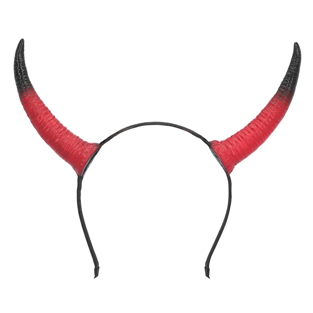 Stirnband mit roten und schwarzen Teufelshörnern aus Schaumstoff – Halloween