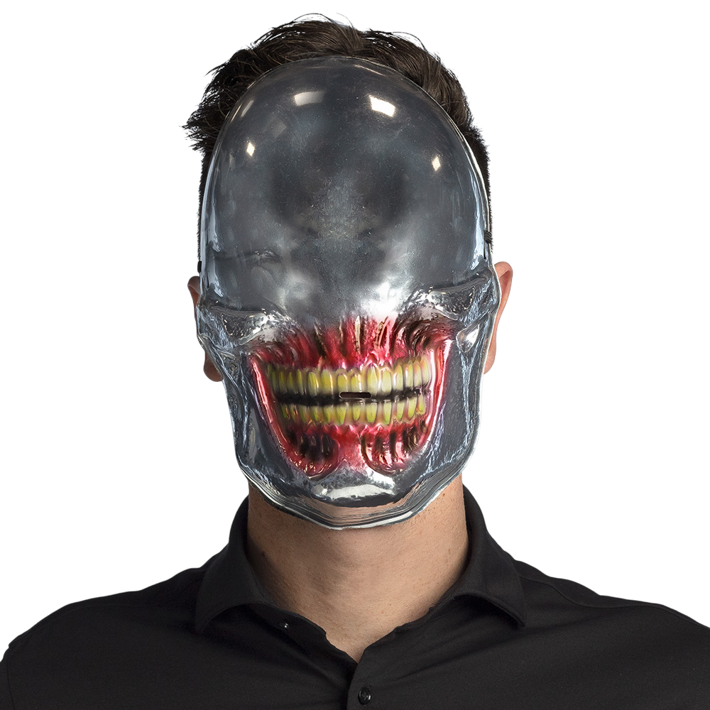 Spiegel-Alien-Schädelmaske – Halloween-Maske