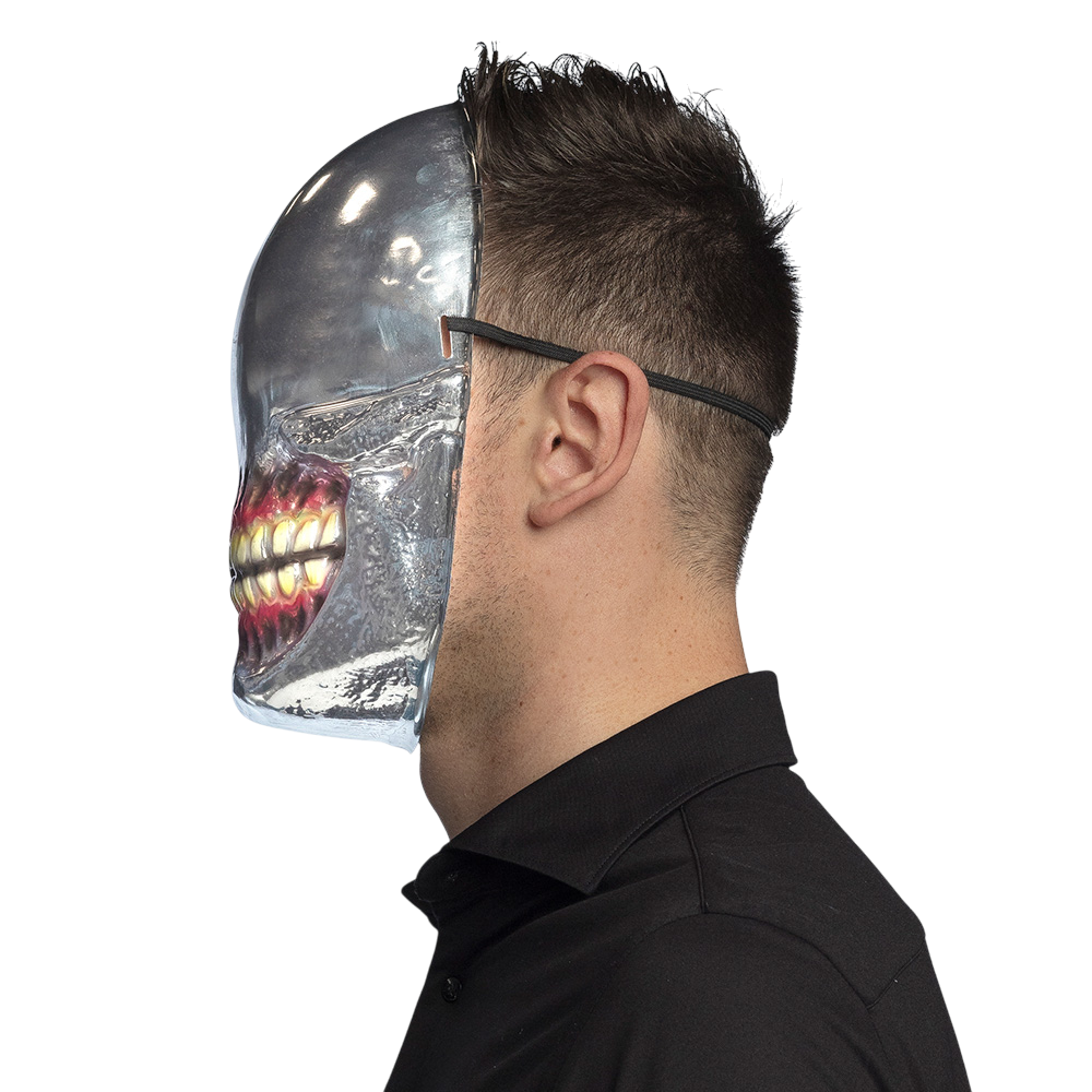 Spiegel-Alien-Schädelmaske – Halloween-Maske