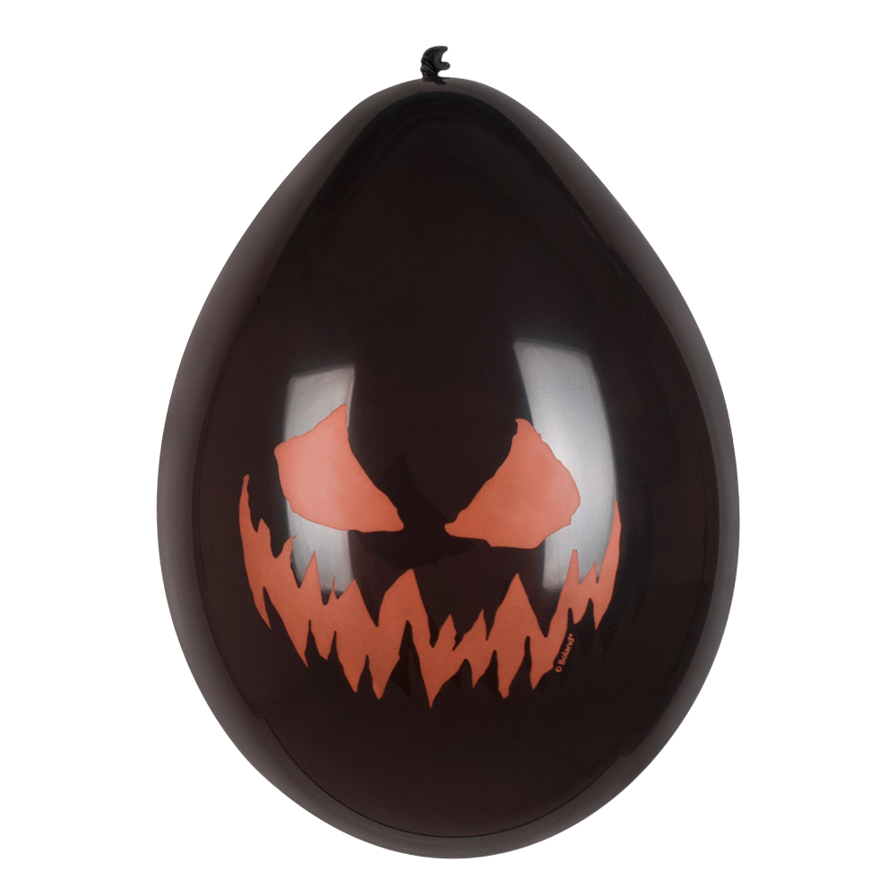 6er-Set Latexballons „Gruseliger Kürbis“, Ø 25 cm – Halloween