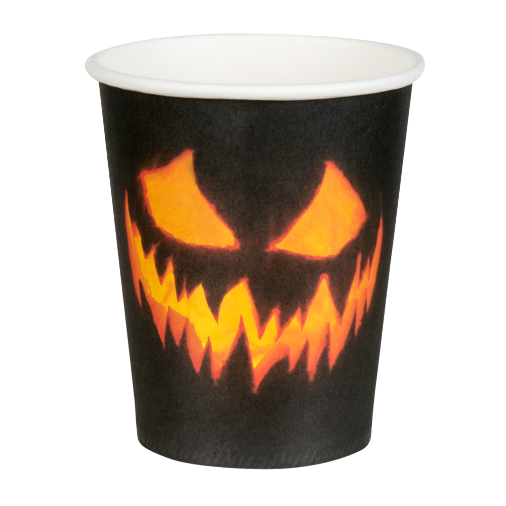 10er-Set Becher „Gruseliger Kürbis“ 25 cl – Halloween